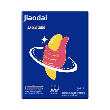 ELASUN Shangpai Jiaodai 001 Tight Banana/Oil Smooth Banana Condom Set of 2/10