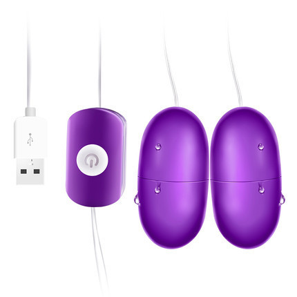 Mysterious Girl's Name Double Jumping Egg USB Purple
