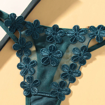 Stacy Japanese Sweet Petal Mesh Underwear