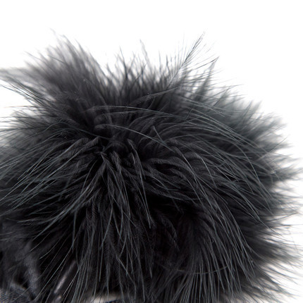 Fei Mu Accessories Dreamy Feather Hand Patting Black