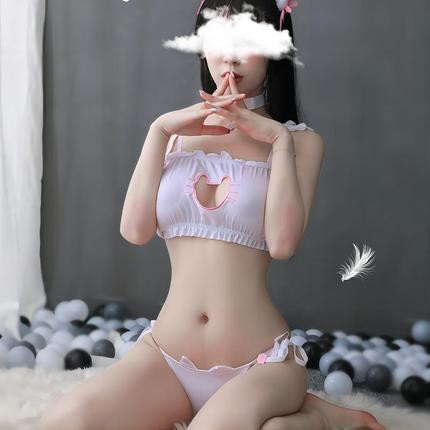 Stacey's three-point cat girl revealing lingerie set