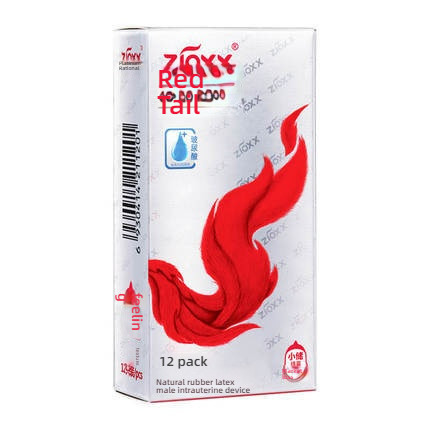 Red tailed to thin platinum non storage small seminal vesicle condom, 12 pieces/box, hyaluronic acid anti stripping