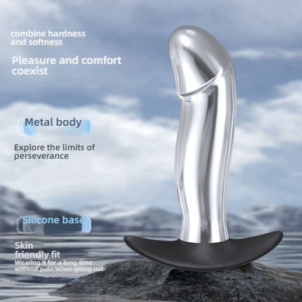 Yunman Silver Bright Anal Stopper - Wanyue Wear Anal Stopper Shock Remote Control Version for Going Out