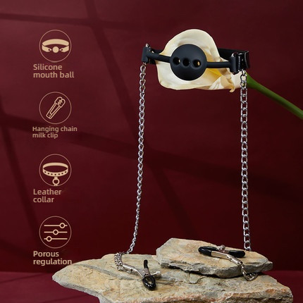 Meijianu saliva ball breast clip adjustable collar integrated prop