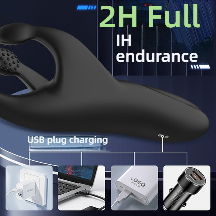 Mimo Neo's Three Triggered Beating Shocking Turtle Head Practice Massager Black