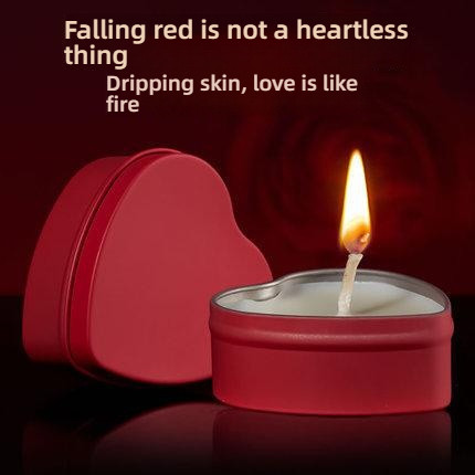 Xiaqi SM Red Love Iron Box Low Temperature Drip Wax Candle