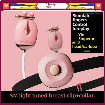 Light Whisper SM Shocking Flirting Breast Clip Collar Breast Teasing Massager