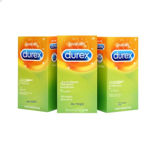 Durex Thread Design Condom Medium 3/12 Pack, Shocking Attack