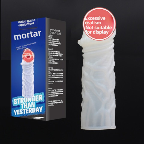 Pleasing self-lubricating white jade condom (making her scream), thickening and increasing penis condom
