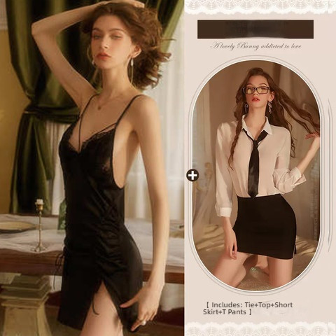 Stacey's stylish slit nightgown