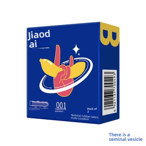ELASUN Shangpai Jiaodai 001 Tight Banana/Oil Smooth Banana Condom Set of 2/10