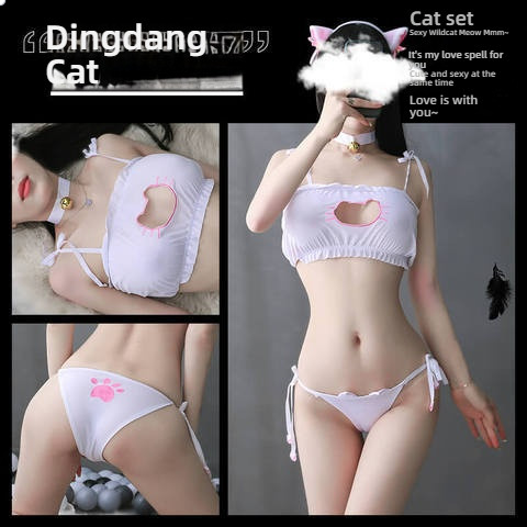 Stacey's three-point cat girl revealing lingerie set