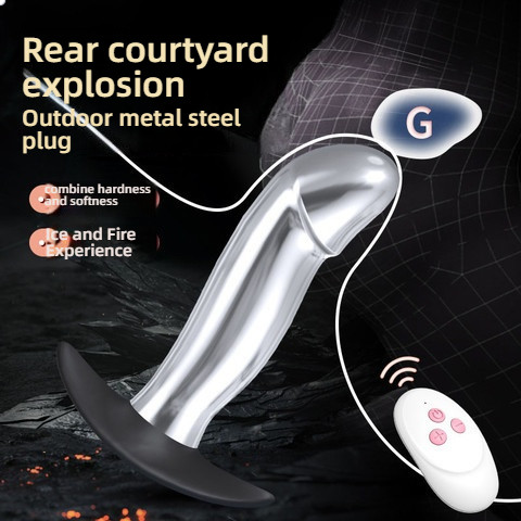 Yunman Silver Bright Anal Stopper - Wanyue Wear Anal Stopper Shock Remote Control Version for Going Out