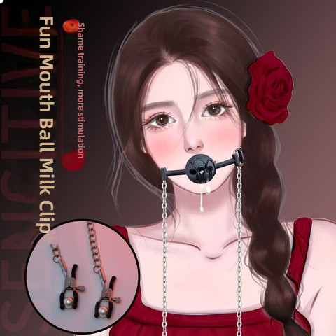 Meijianu saliva ball breast clip adjustable collar integrated prop