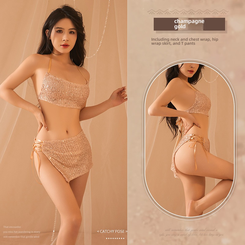 Sexy lingerie, sexy sequins, nightclub suit, grand opening, no take off dress, pure hot desire to seduce young women, ba
