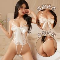Sexy lingerie, sexy hollowed out lace up jumpsuit, women's hot lace seduction bedding dress, one piece hair replacement