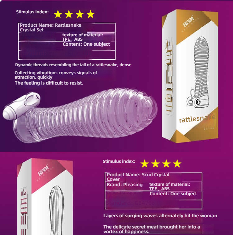 Pleasing, enlarging, thickening, shocking crystal/wolf tooth set