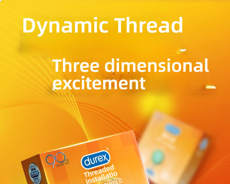 Durex Thread Design Condom Medium 3/12 Pack, Shocking Attack