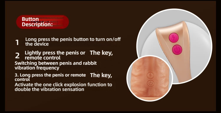 Male god Reagan rabbit ear alien simulation penis, available in large, medium, and small sizes