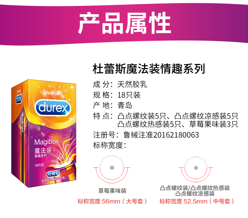 Durex Magical Sex Series Condoms 18 pieces