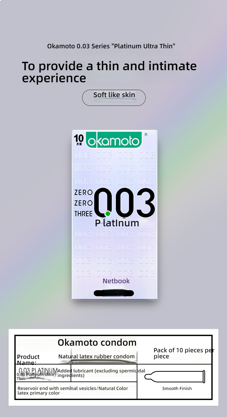 Okamoto 003 series thin condom series