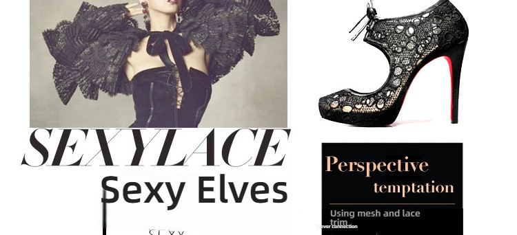 Stacey Black Lace Deep V Perspective jumpsuit