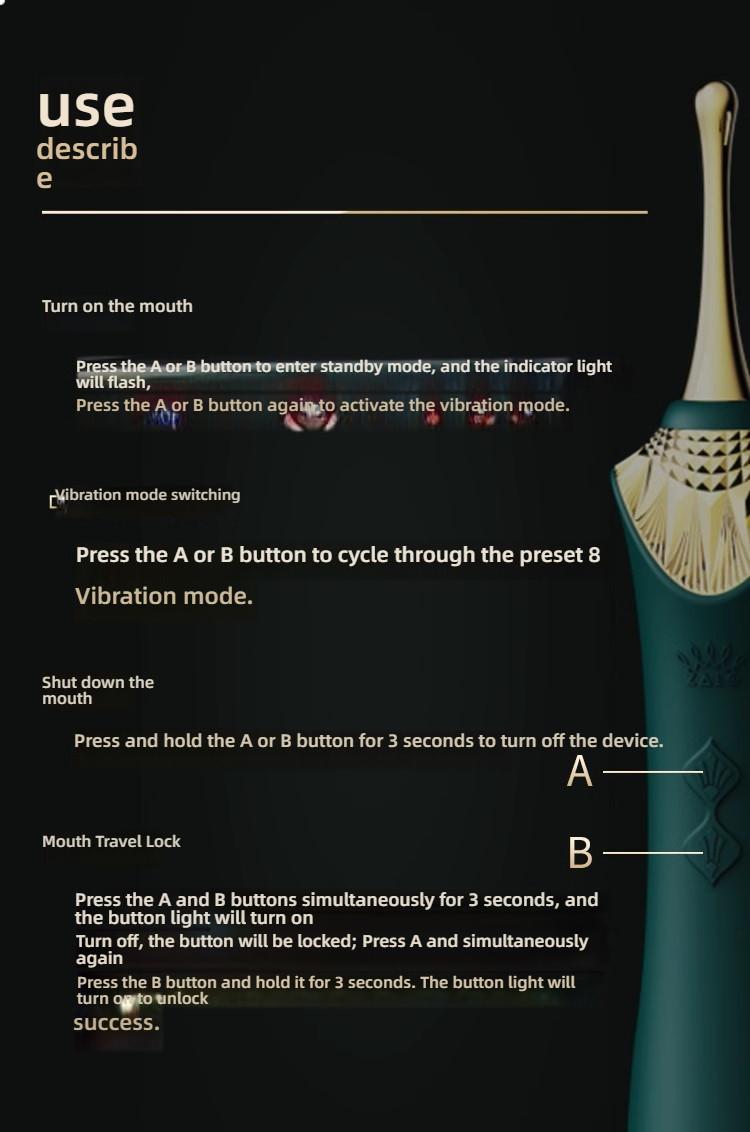ZALO BESS High Luxury Ultrasonic Stimulation Honey Bean Instant Tide Pen