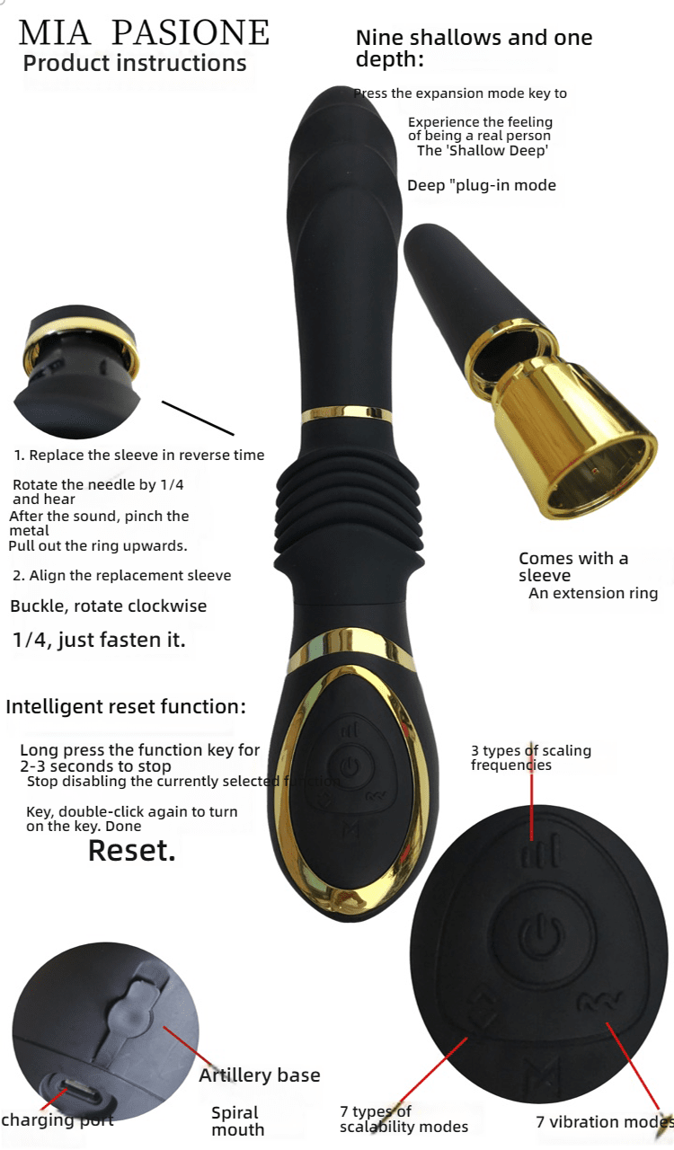 Mia Pasione Australian realistic active impact high-end telescopic cannon (with base included)