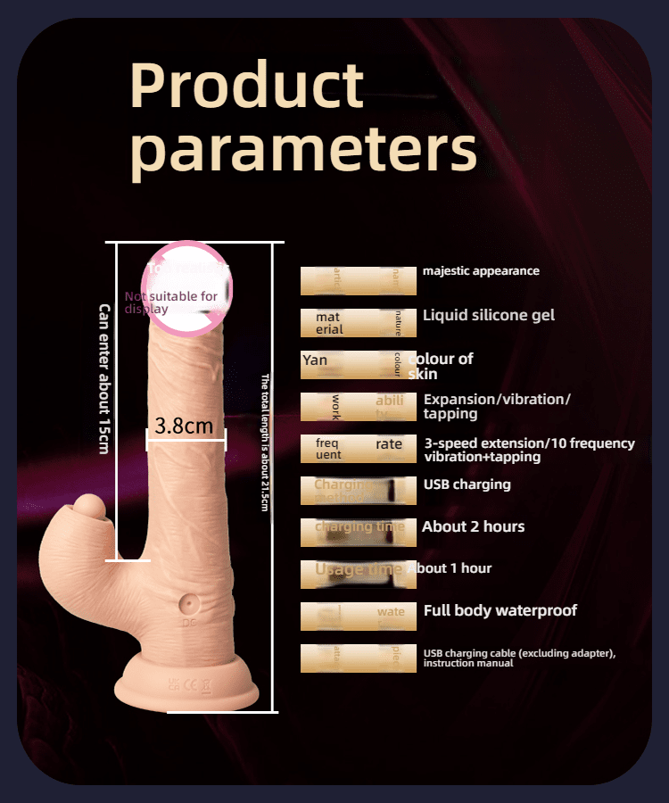 Male god Reagan rabbit ear alien simulation penis, available in large, medium, and small sizes
