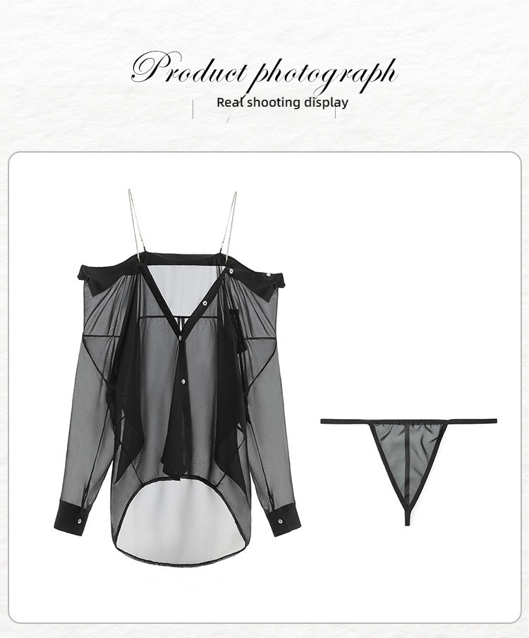 Fei Mu [Lazy Boyfriend Style] Perspective Shirt Sleeping Skirt