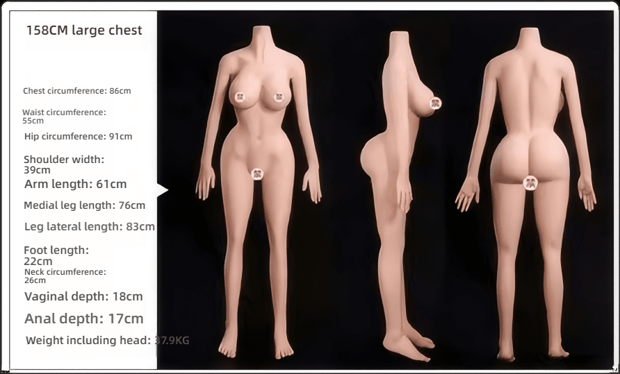Sweet and Royal Sister Girlfriend - Mido (G027-Y10) Solid Doll 158cm Silicone Head Hair Transplant