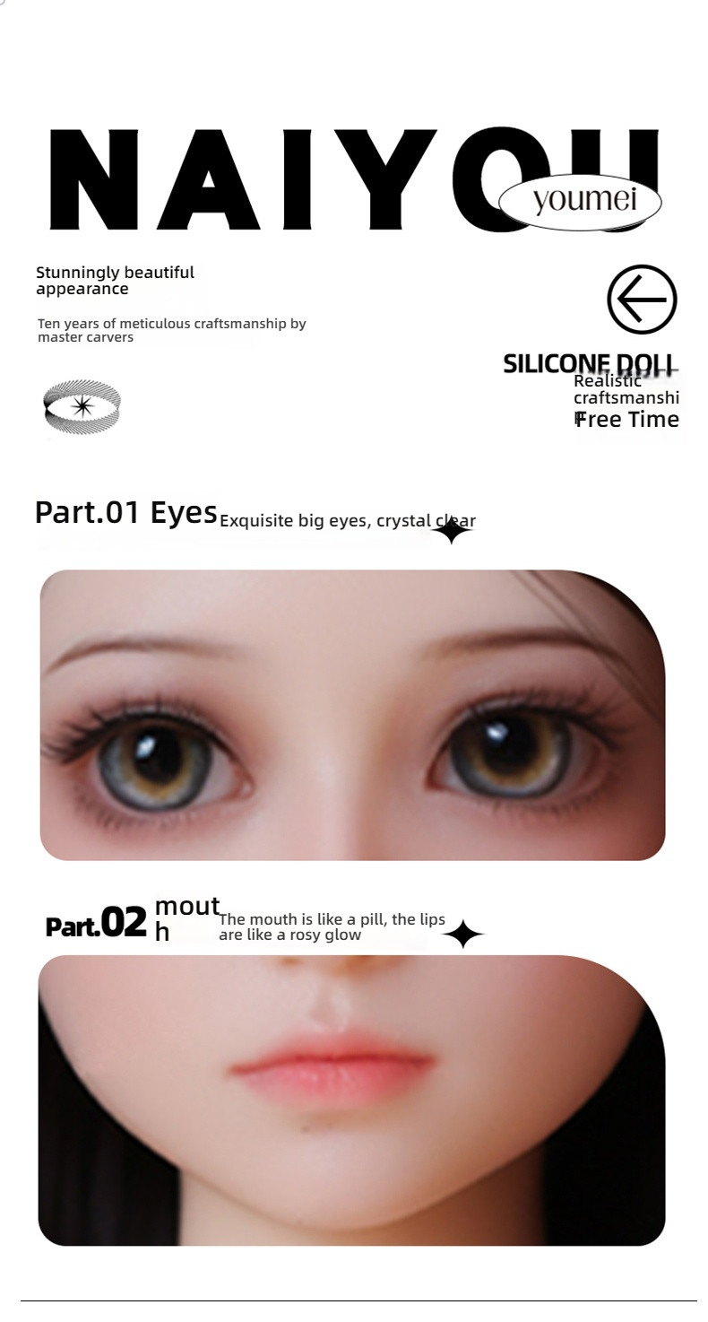 Physical doll 60cm all silicone figurine cute/creamy/Sarah/Sherry/Cherry (note figurine name when placing order)