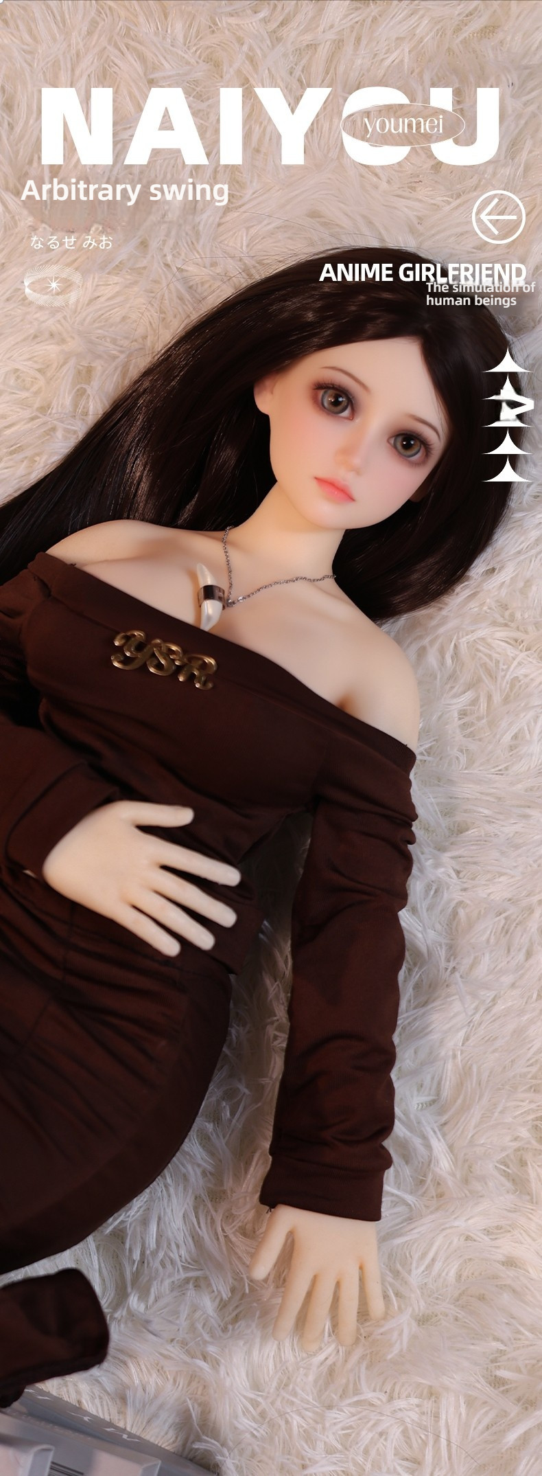 Physical doll 60cm all silicone figurine cute/creamy/Sarah/Sherry/Cherry (note figurine name when placing order)