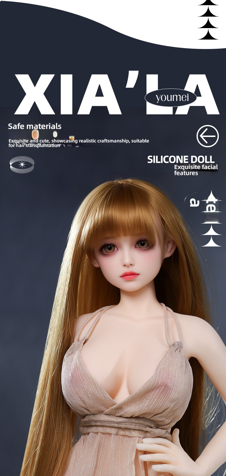 Physical doll 60cm all silicone figurine cute/creamy/Sarah/Sherry/Cherry (note figurine name when placing order)
