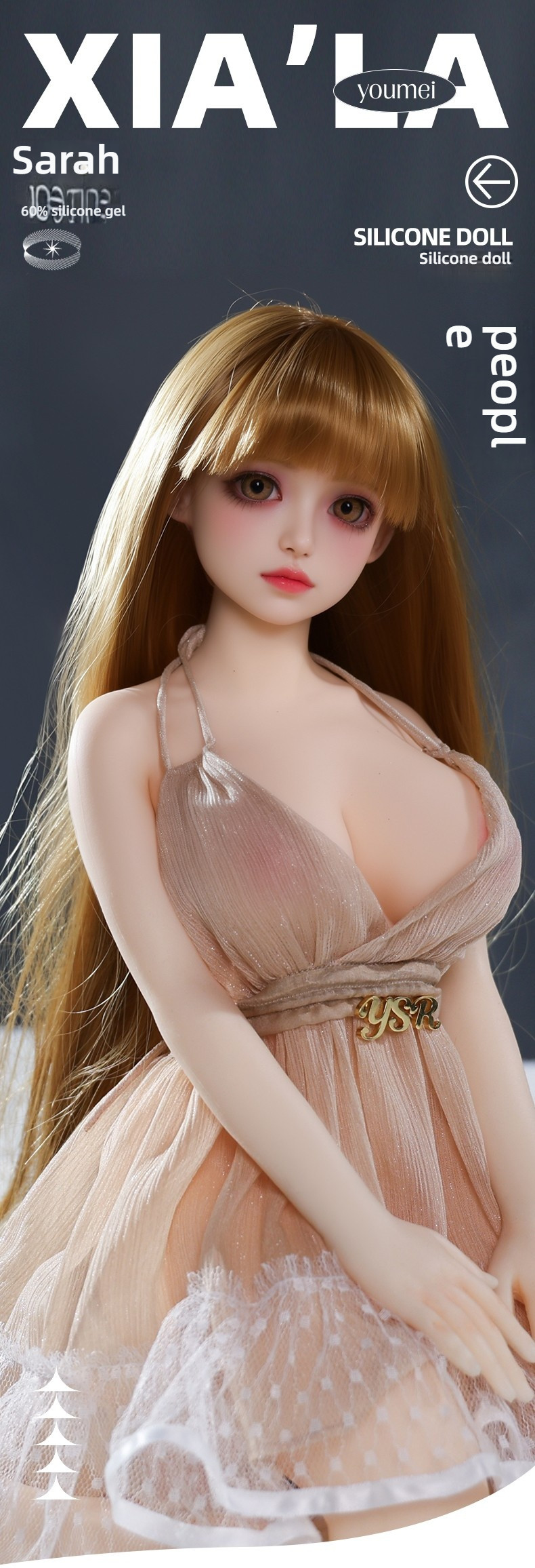 Physical doll 60cm all silicone figurine cute/creamy/Sarah/Sherry/Cherry (note figurine name when placing order)