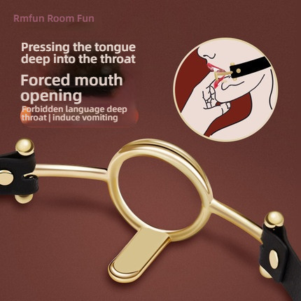 RoomFun forced mouth opening gold O-shaped mouth holder
