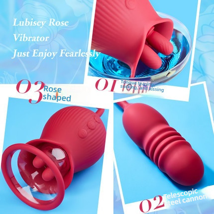Romantic Flower Milk Yin Multi use Stretching Sucking Shock Device