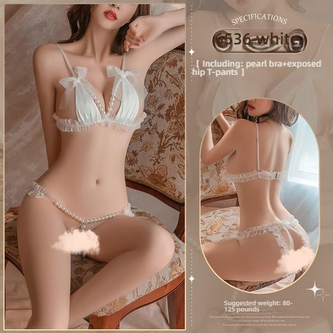 Feimu lace translucent pearl string decoration three-point style