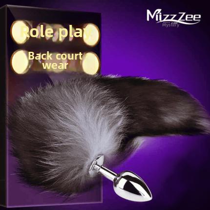 Mysterious Blue Fox Tail Metal Anal Plug