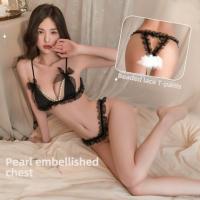 Feimu lace translucent pearl string decoration three-point style