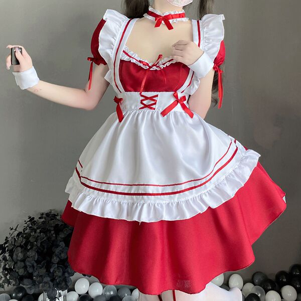 Sexy lace maid costume for women - seductive sheer apron with adjustable straps, role play outfit c1371 featuring a charming ...