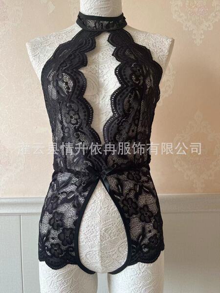 Wholesale Sexy Lingerie for Amazon - Open-Crotch Bodysuits & Erotic Sleepwear Factory Direct - black