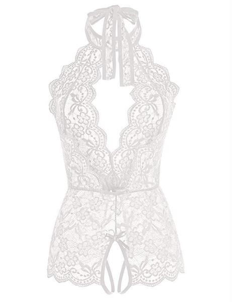 Wholesale Sexy Lingerie for Amazon - Open-Crotch Bodysuits & Erotic Sleepwear Factory Direct - White
