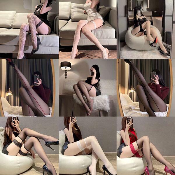 Cherry Romance Lace Bodystocking Set - Sexy Thin Sheer Mesh Thigh-High Stockings for Women, Spring & Fall Elegance
