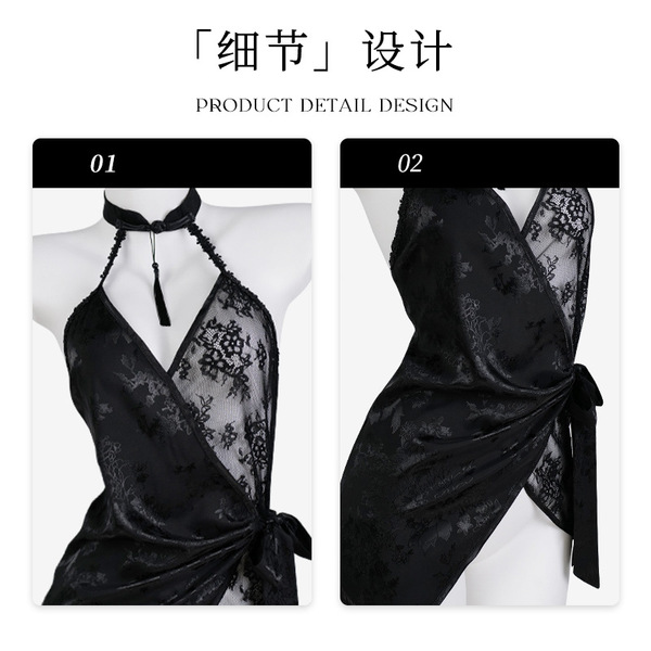 2025 sexy lace bow cami set - pure & tempting lingerie outfit for women showcases two elegant black lace designs with bows, h...
