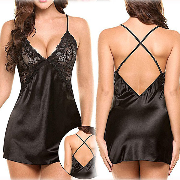 2026 luxury lace camisole dress – seductive sheer sleepwear & party lingerie for women, featuring elegant lace detailing and ...