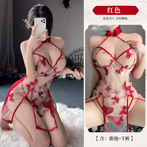 Sexy Student Uniform Set - JK Style Plaid Pleated Skirt & Top, Cute Yet Seductive Outfit for Adults - TB 2058 Red