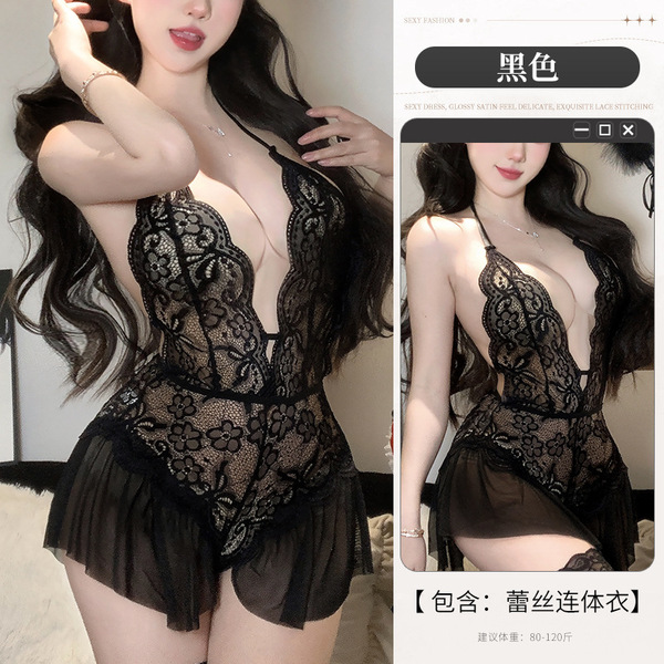 Sexy Student Uniform Set - JK Style Plaid Pleated Skirt & Top, Cute Yet Seductive Outfit for Adults - TB 2123 Black