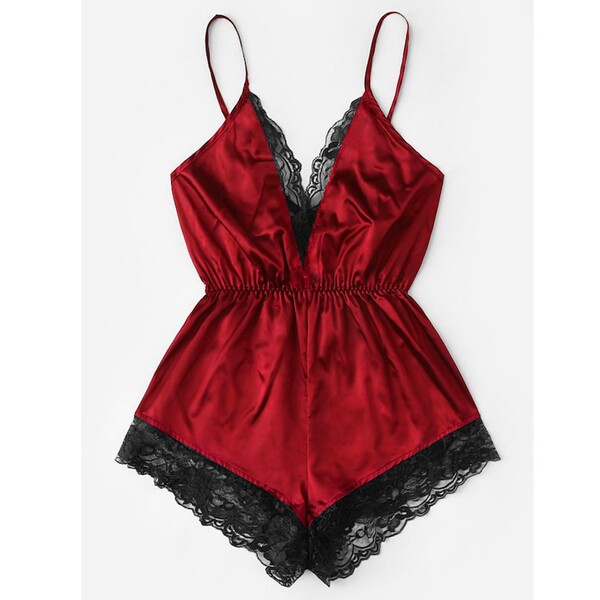 Lace Sleep Dress Set - Stylish European-Inspired Women's Sexy Sleepwear & Loungewear - red