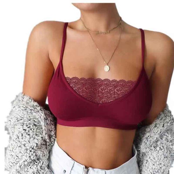 Lace Sheer Bustier Bra Set - Seductive Strapless Erotic Lingerie for Women, Wholesale Available - red